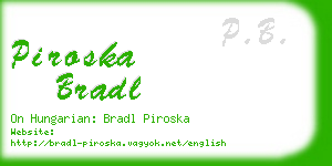 piroska bradl business card